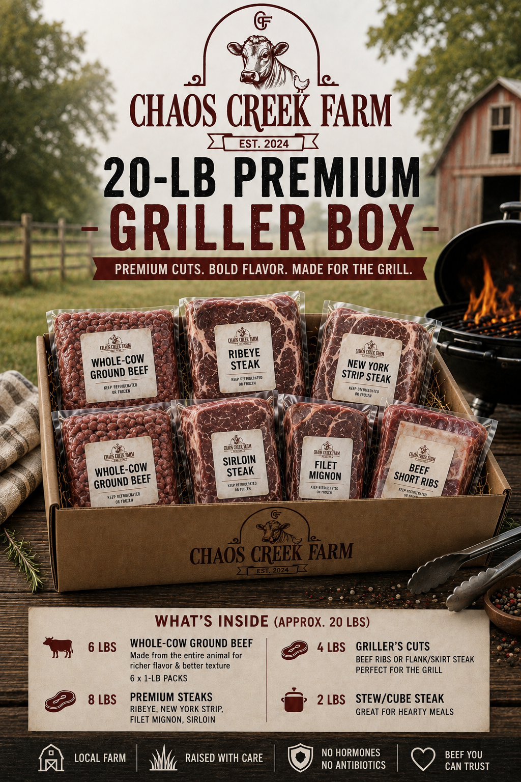 20-LB PREMIUM GRILL BOX