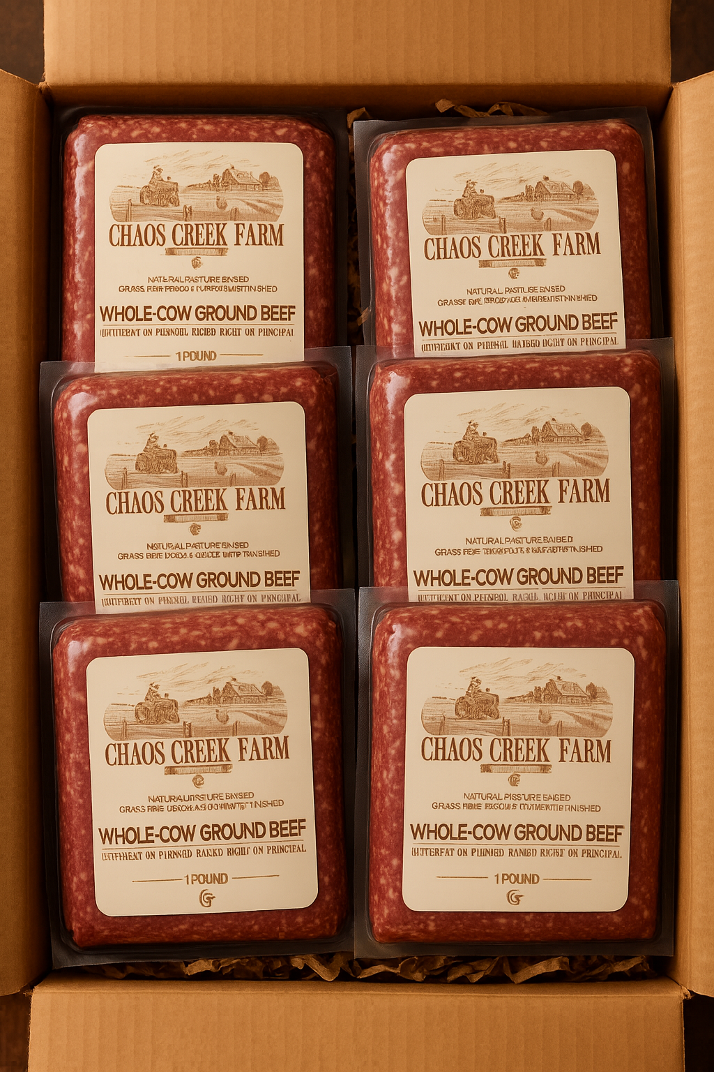 25lbs Box Whole-Cow Ground Beef